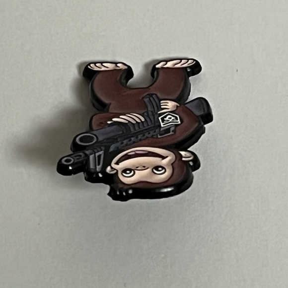 Curious George Machine Gun Hat Pin Pins Streetwear Hats Bag Hype Fitted New Era - Picture 4 of 8
